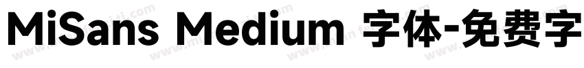 MiSans Medium 字体字体转换